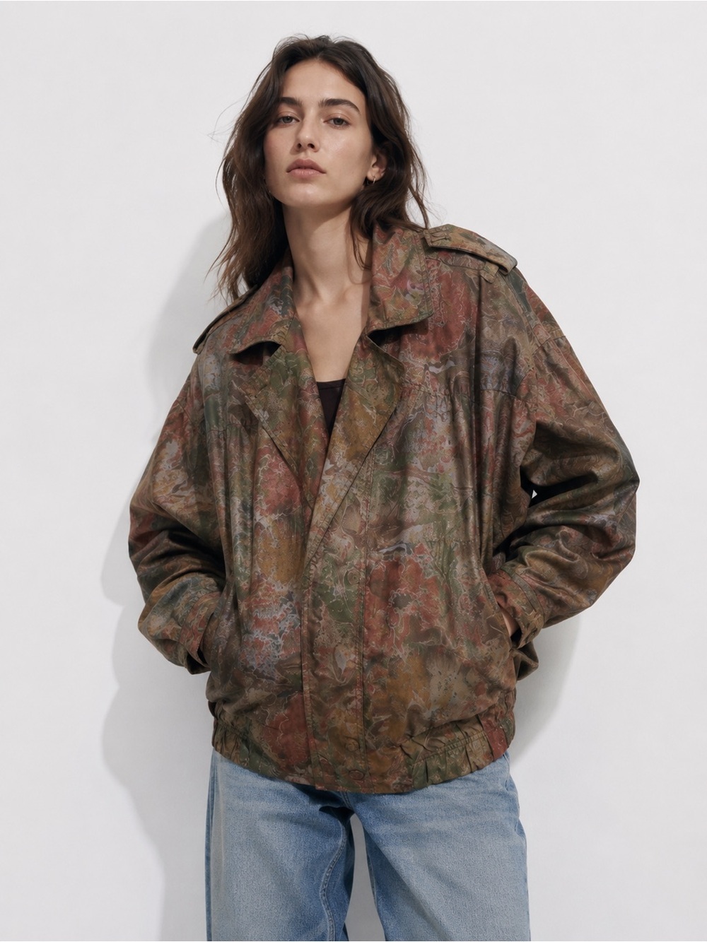 Vintage 90s Abstract Oversized Windbreaker Jacket